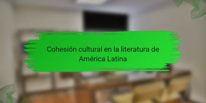 Cohesión cultural en la literatura de América Latina