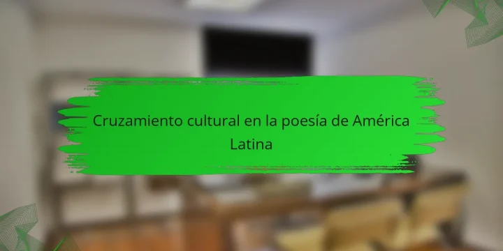 Cruzamiento cultural en la poesía de América Latina