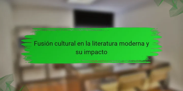 Fusión cultural en la literatura moderna y su impacto
