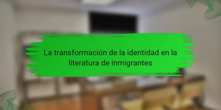 La transformación de la identidad en la literatura de inmigrantes